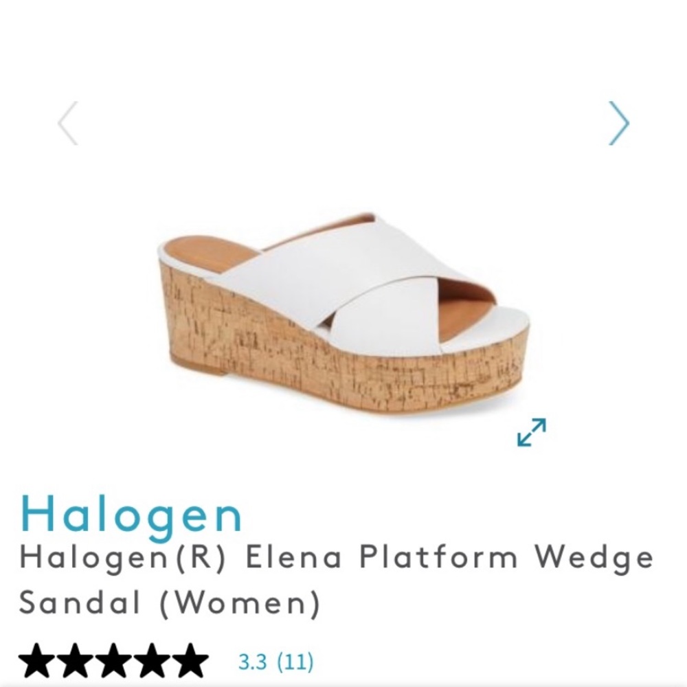 Nordstrom Rack Halogen Elena Platform Wedge Sandal (size 7.5)